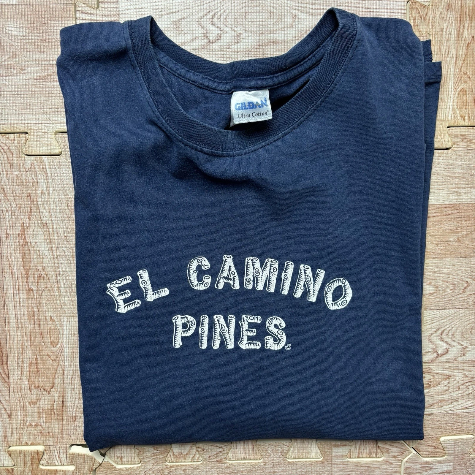 El Camino Pines Camp T-Shirt XL Navy Gildan Ultra Cotton California Log Graphic