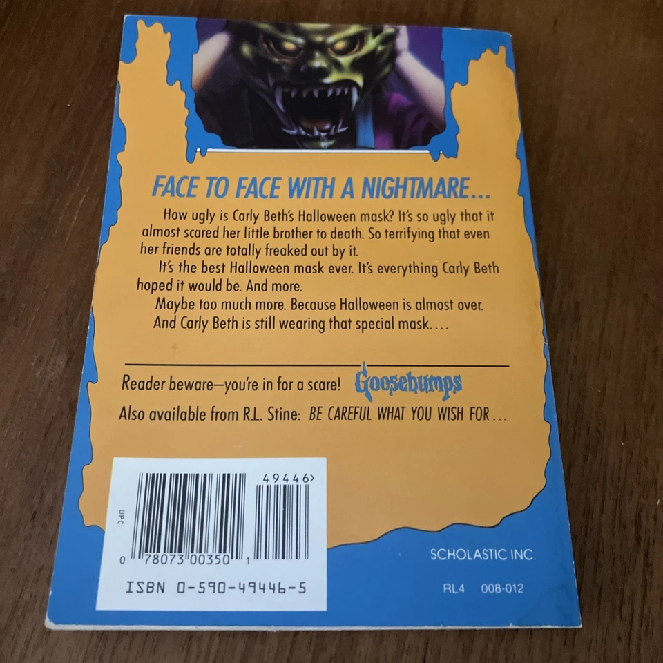 Goosebumps Book The Haunted Mask # 11 By R.L. Stine 1st Scholastic Printing - Image 3 of 4