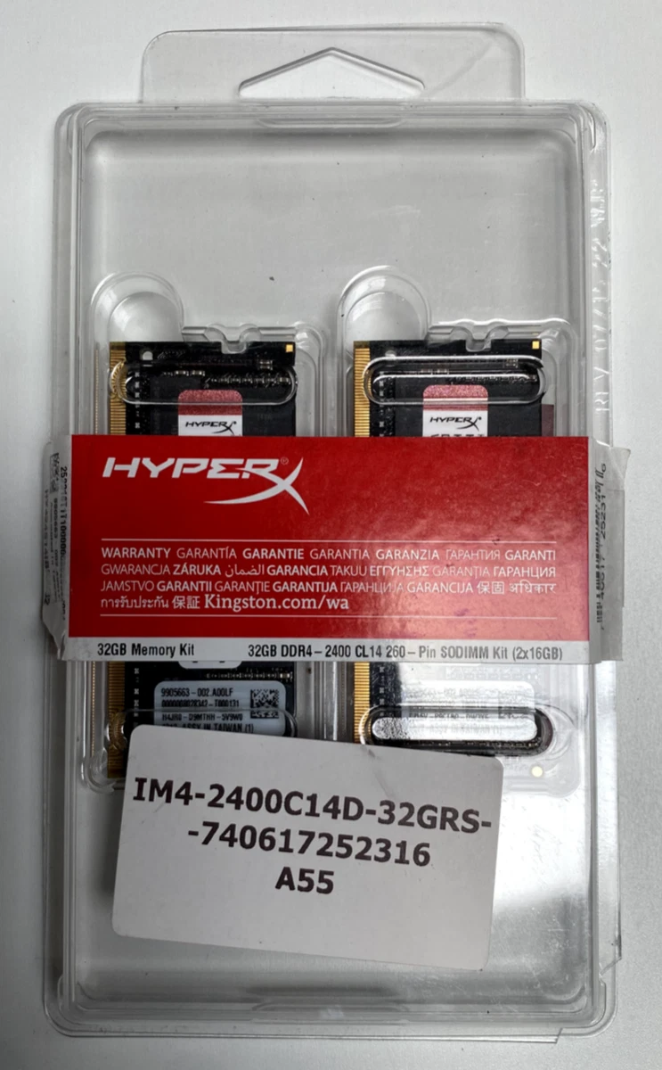 DDR4 SDRAM HyperX 32 GB Total Capacity Memory (RAM) for sale - eBay