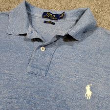 Polo Ralph Lauren Light Blue yellow Horse Short Sleeve Polo size L