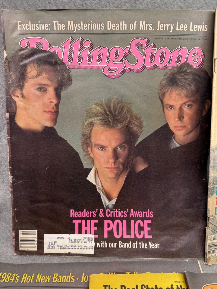 VINTAGE 1984 ROLLING STONE magazine lot of 11 - LAUPER MURRAY BOWIE JACKSON - Image 2 of 4