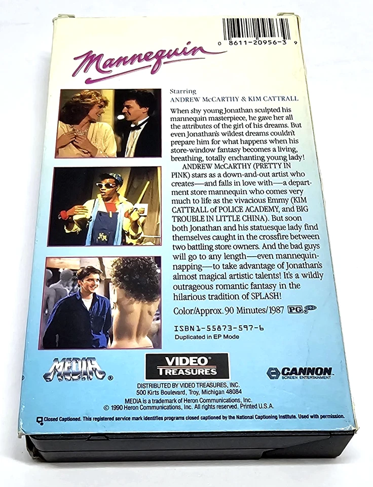 Mannequin VHS 1990 Andrew McCarthy - Image 4 of 4