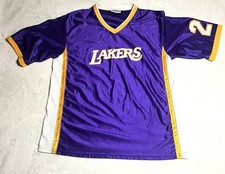 Vintage Los Angeles Lakers Jersey Warm Up Shirt NBA Men  s Large