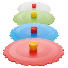 Silicone Cup Covers Set of 4   Multicolored Silicone Lids for Mugs, Cup