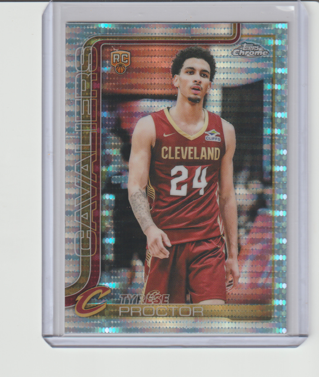 2025-26 Topps Chrome Tyrese Proctor Rookie Pulsar Refractor Card # 300