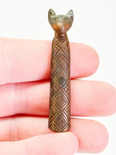 Vintage Museum Reproductions Egyptian Cat Mummy Pendant 2.25” MFA