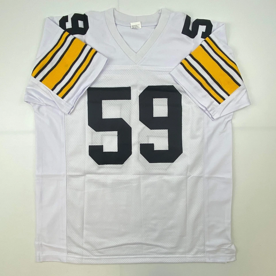 Autographed/Signed JACK HAM HOF 88 Pittsburgh White Football Jersey JSA COA - Image 4 of 4