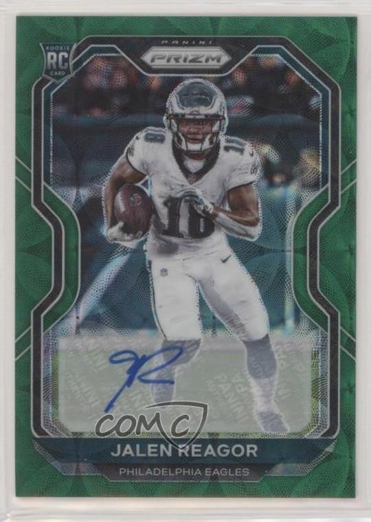 2020 Panini Prizm Green Scope /75 Jalen Reagor #342 Rookie Auto RC 6s2