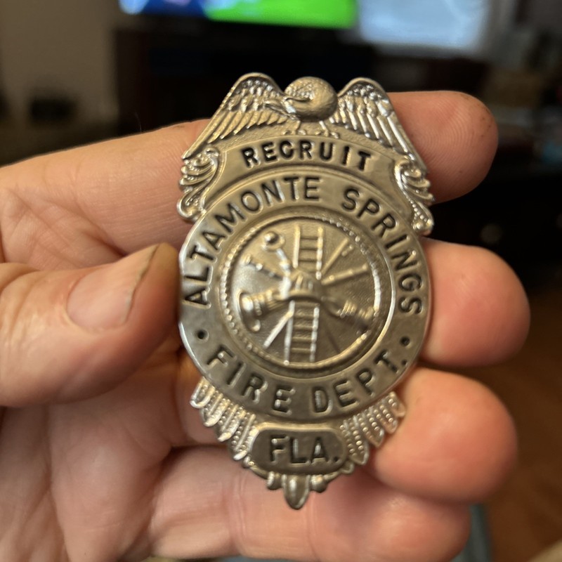 Obsolete Vintage Altamonte Springs, FLorida  Fire department - Recruit.