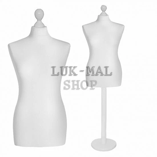 LUK-MAL Schneiderpuppe Gr.34/36/38/40/42/44/46/48/50/52 creme Tellerfuß Weiss