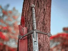 Handmade Templar Knight Sword | Damascus or Stainless Steel Crusader Blade