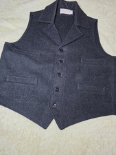 Filson Mackinaw Wool Western Vest  Large  Charcoal