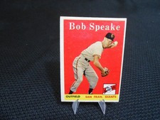 1958 TOPPS #437 BOB SPEAKE-GIANTS-NO CREASES-EX/MT