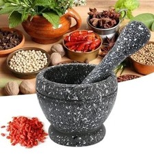 Resin Mortar and Pestle Set Garlic Herb Spice Grinder Kitchen Tool