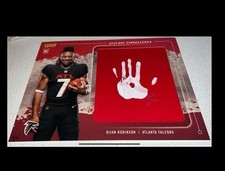 Bijan Robinson 2023 Panini Instant Impressions 04/10 HAND PRINT AUTOGRAPHED RC