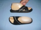 Olukai Black Leather Kipe a Olu Women’s Crisscross Slide Sandals Size 7 — photo 5
