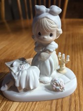 Precious Moment E2828 Memories Girl Wedding Dress Jonathan And David 1983 READ