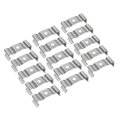uxcell T8 Clips Bracket Hanger for Integrated Tube 15pcs Fixed T8, Silver