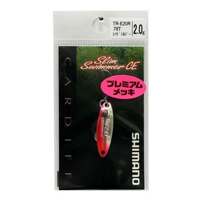 SHIMANO Cardiff Slim Swimmer CE Premium 2.0g Trout Spoon TR-E20R 78T Red Silver