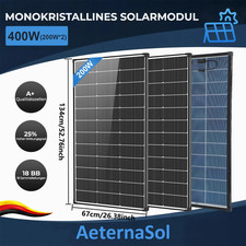 AeternaSol Solarmodul 400W(200w*2) Bifazial 12V Monokristallin Solarpanel …