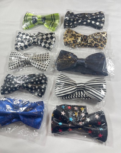 Lots 10 Classic Solid Satin Mens Adjustable Tuxedo Bowtie Wedding Party Bow Tie - Imagen 10 de 12