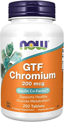 Supplements, GTF (Glucose Tolerance Factor) Chromium 200 Mcg, Insulin Co-Factor*
