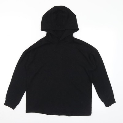 Marks and Spencer Mädchen Pullover Hoodie schwarz Viskose Größe 10-11 Jahre