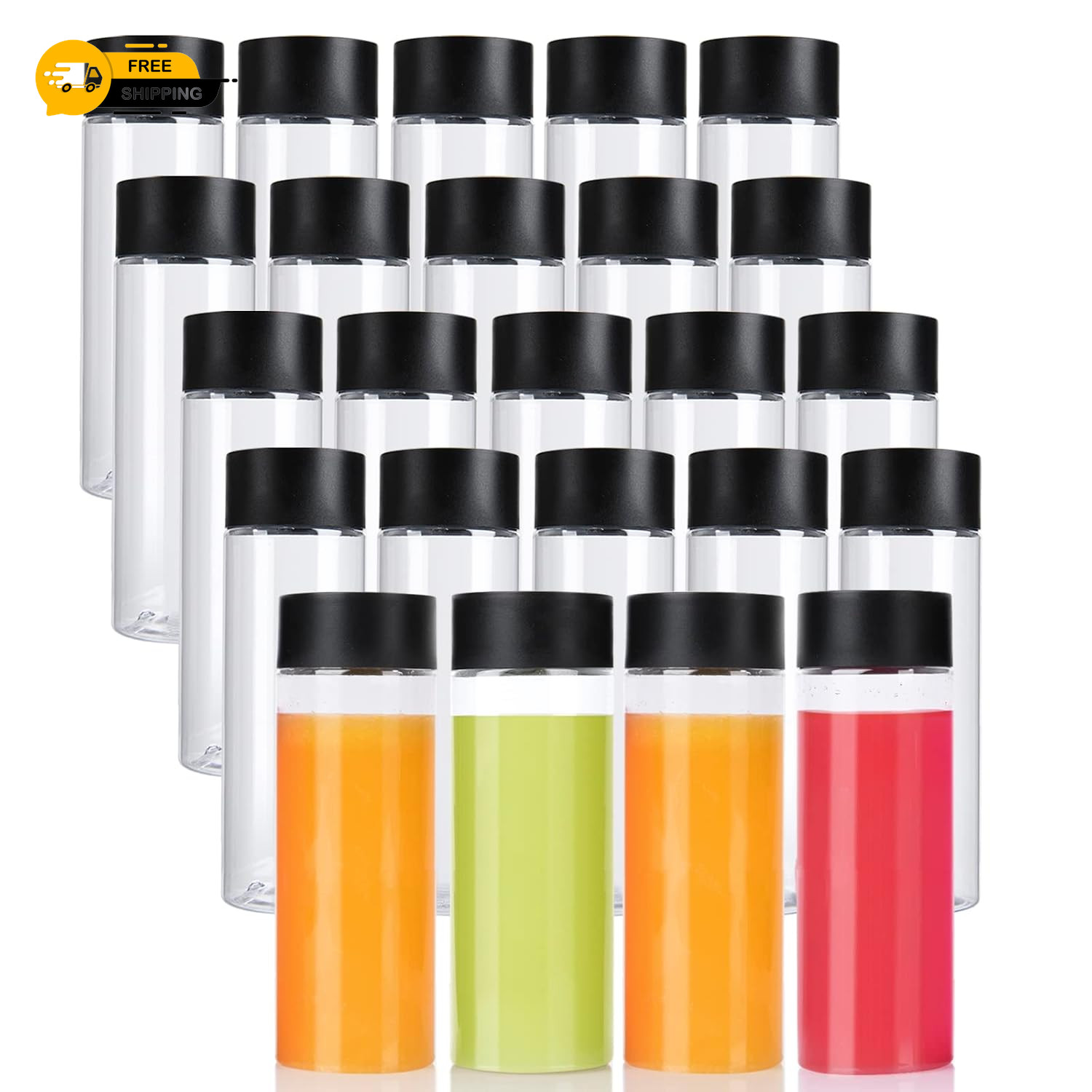 With Black Lids Plastic S
