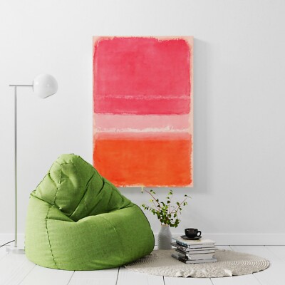   Mark Rothko pink und orange, Leinwand Reproduktion Abstrakte Wandkunst Malerei