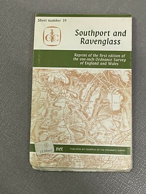 David & Charles, OS Map, 1st Edition one Inch Reprint, Southport, No  19