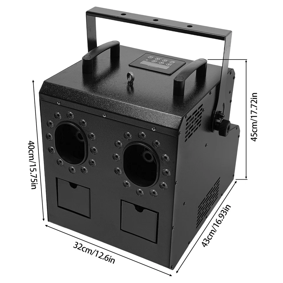 Smoke Fog Bubble Machine RGB LED Light Stage effect DJ Fogger Machine DMX Remote - Image 4 of 4