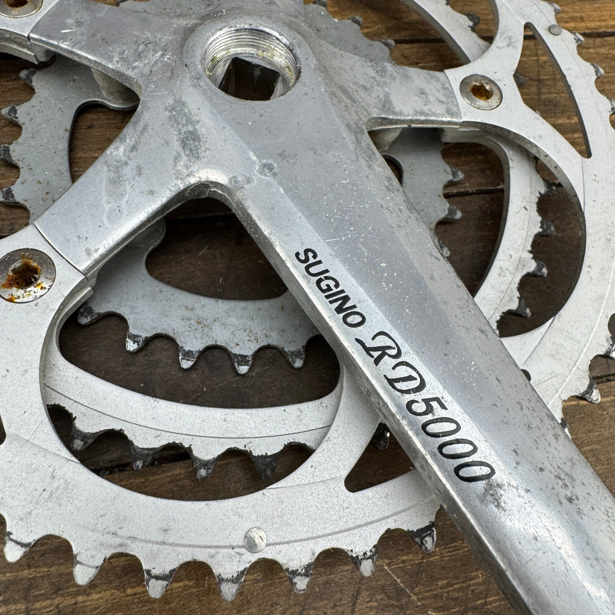 Vintage Sugino RD5000 Crank Set 130 mm TRIPLE 170 RD-G1 5 Bolt