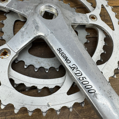 Vintage Sugino RD5000 Crank Set 130 mm TRIPLE 170 RD-G1 5 Bolt