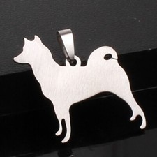 BRAND NEW Stainless Steel Japanese American Akita Inu Ken Dog Pendant Necklace