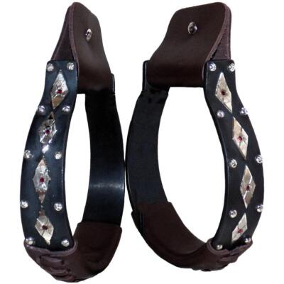 Greg Darnall Deutsch Silber Graviert Diamanten Rubies Western Eiserne Oxbow