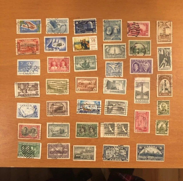 Stamps Canada:  Huge lot of 218 early Cdn / Nfld mint & used, see details - Image 3 of 4