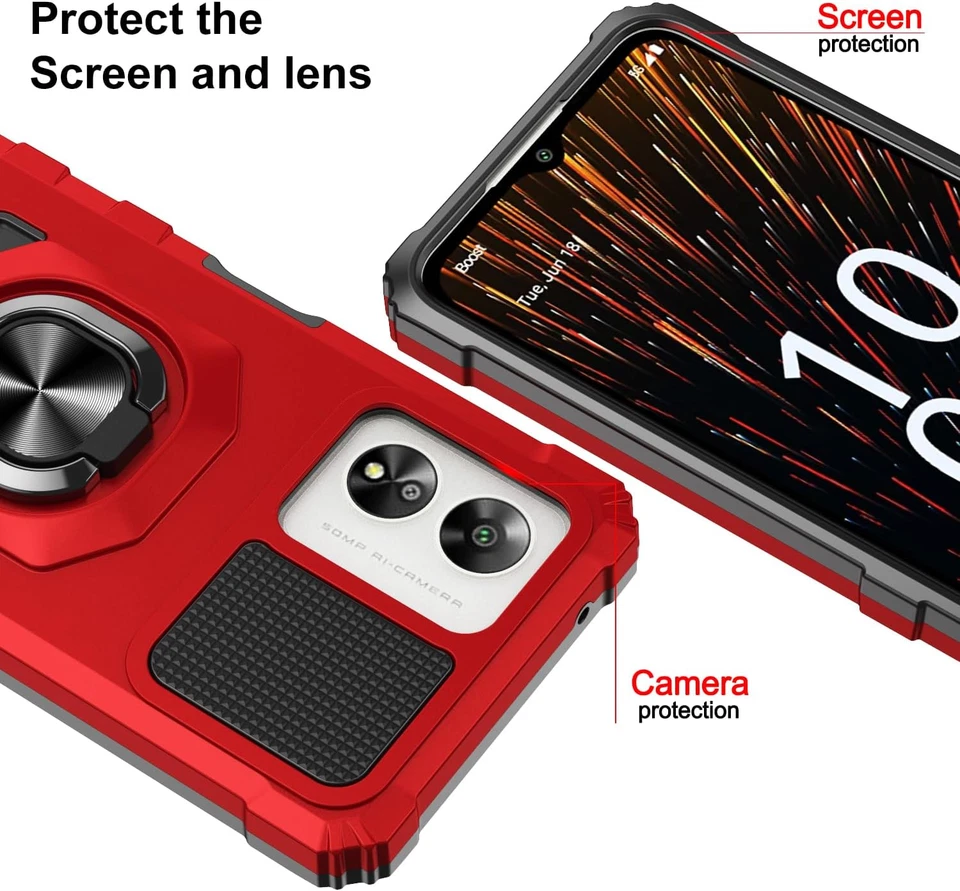 Funda de teléfono para Boost Celero 5G SC (solo versión SC) con pantalla de vidrio templado P Foto 2 de 4