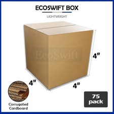 75 4x4x4 EcoSwift Cardboard Packing Moving Shipping Boxes Corrugated Box Cartons