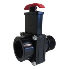 Praher 151GMFT 1.5" MPT x 1.5" FPT Slide Valve - Black