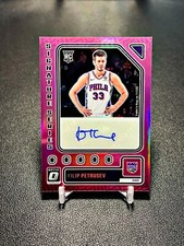 2023-24 Optic Basketball Filip Petrusev Signature Series Auto Pink /25 #SS-PET
