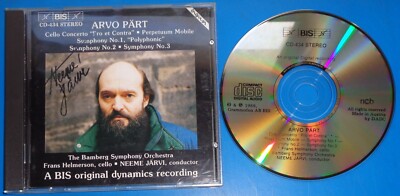 Neeme Jarvi ARVO PART Cello Concerto, Symphonies - BIS CD Signed by Neeme Jarvi