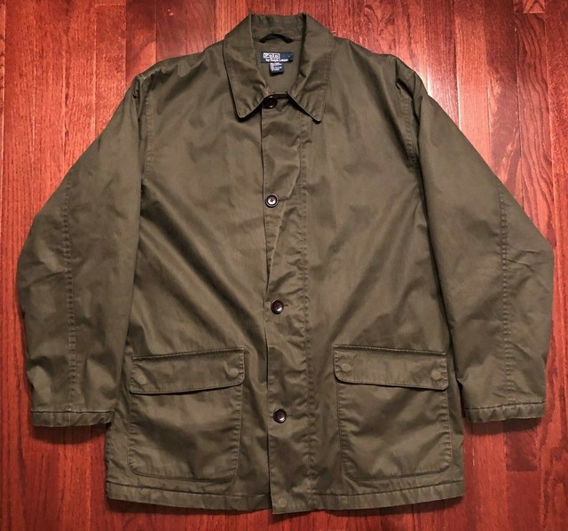 dark green polo jacket