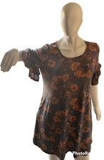 Nemidor Blue Dress with Pink Flowers Sz 20