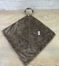Carters Monkey Baby Rattle Lovey Security Blanket Precious Firsts Brown Soft