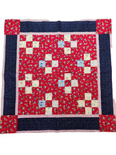 Patchwork Baby Quilt Newborn Handmade 52" x 52" Shower Gift Farm animals Teddy