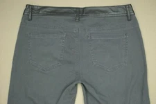 Lola Skinny Jeans Junior's Size 7 Faux Leather Accents Gray Denim
