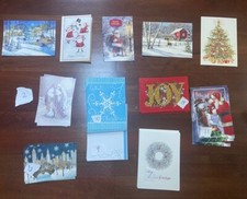 Christmas Card Lot Of 60 Glitter Cards Mixed Brands Hallmark W/ Envelopes