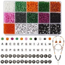 1box Beads Jewelry Making Finding Kit Including 143g Glass Seed  200pcs