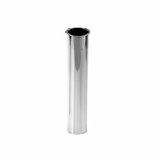 22 Gauge 1-1/2 x 18 Chrome Plated Brass Tubular Tailpiece Flanged Connection