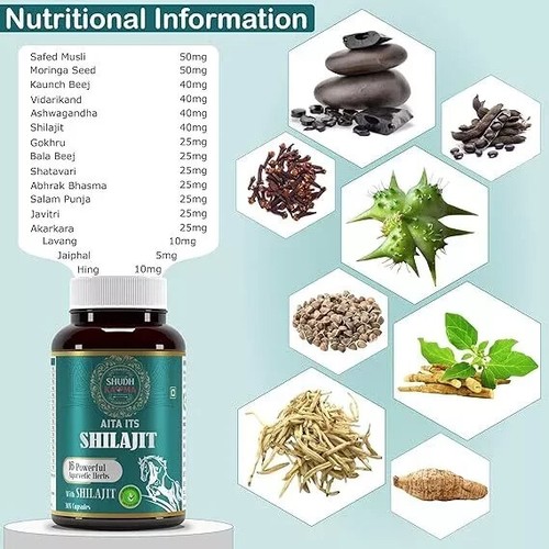 100% Pure Shilajit Power 16 Herbs Extremely potent, High Performance (Pack of 3) - Picture 3 of 7